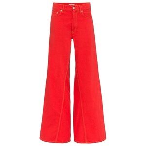 Ganni Red Flare & Wide Leg Jeans
